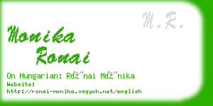 monika ronai business card